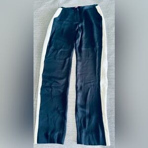 Lanvin Black Pants with white stripes on the sides with Red Label, size S